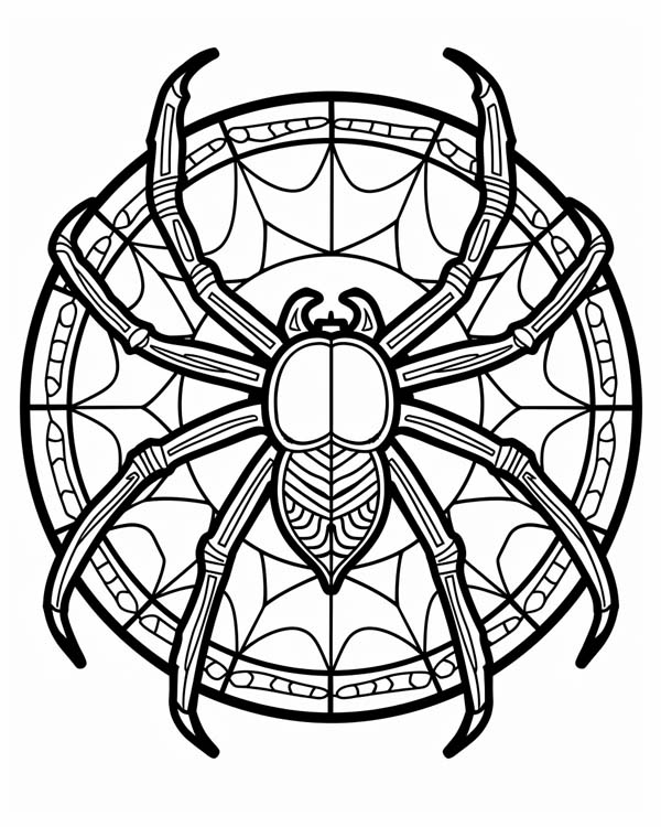 African folklore coloring page of Anansi