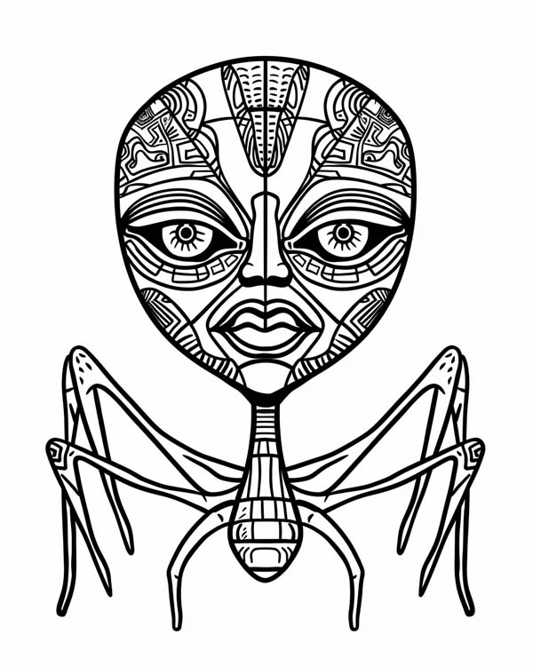 African folklore coloring page of Anansi