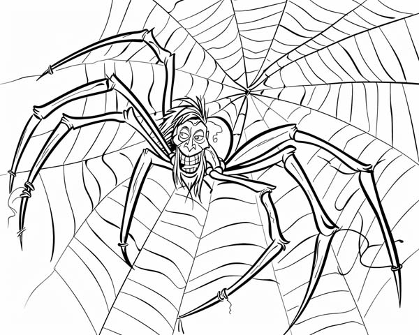 African folklore coloring page of Anansi