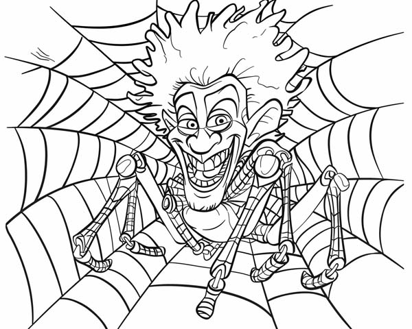 African folklore coloring page of Anansi