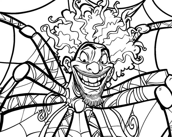 African folklore coloring page of Anansi