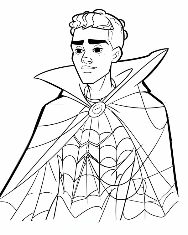 African folklore coloring page of Anansi the boy