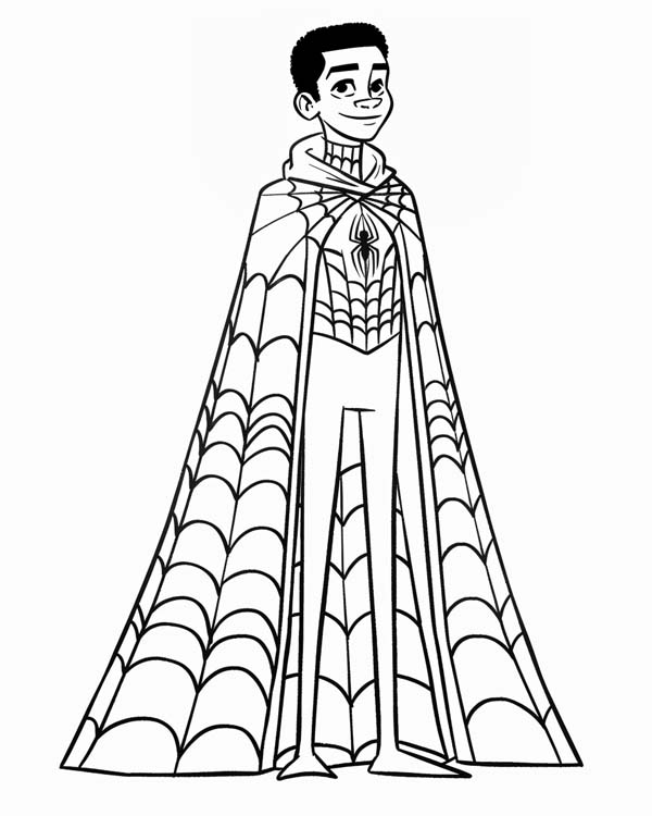 African folklore coloring page of Anansi the boy