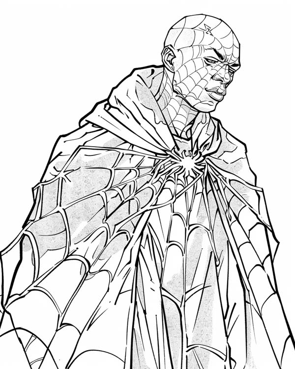 African folklore coloring page of Anansi the man