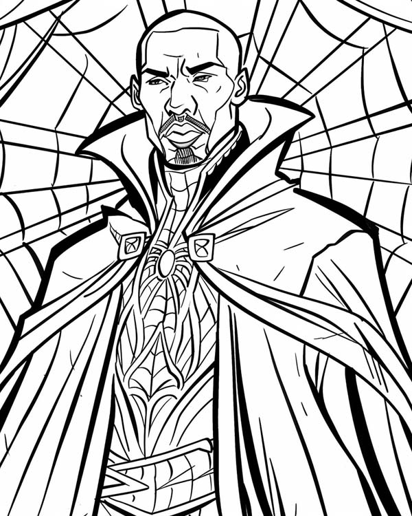 African folklore coloring page of Anansi the man