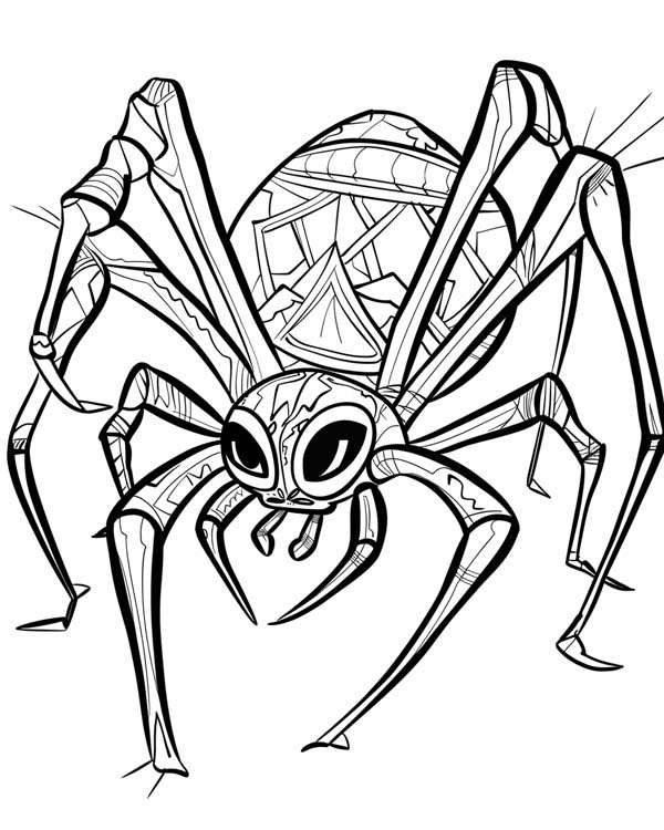 African folklore coloring page of Anansi the trickster