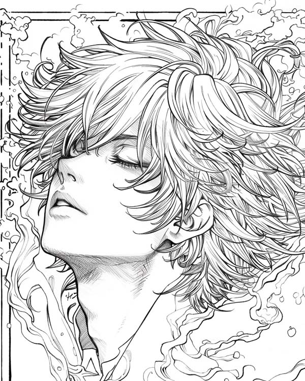 European folklore coloring page of the Sandman