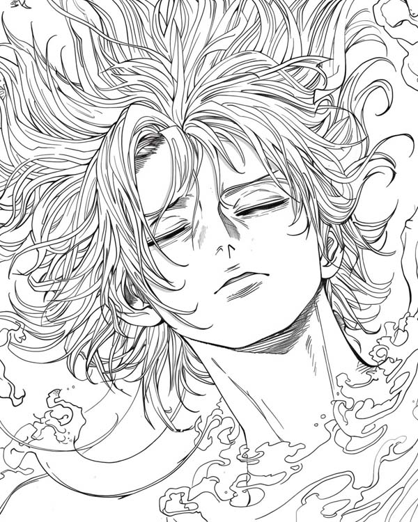 European folklore coloring page of the Sandman