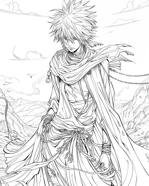 European folklore coloring page of the Sandman