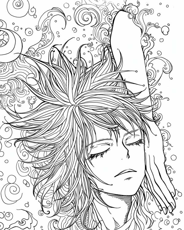 European folklore coloring page of the Sandman