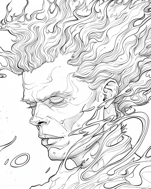 European folklore coloring page of the Sandman