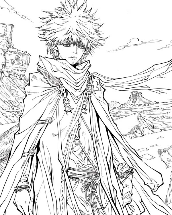 European folklore coloring page of the Sandman