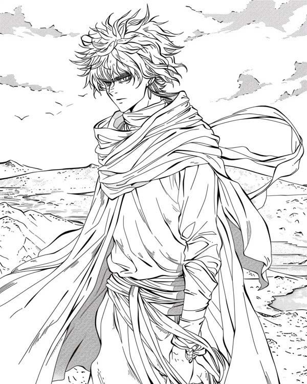 European folklore coloring page of the Sandman