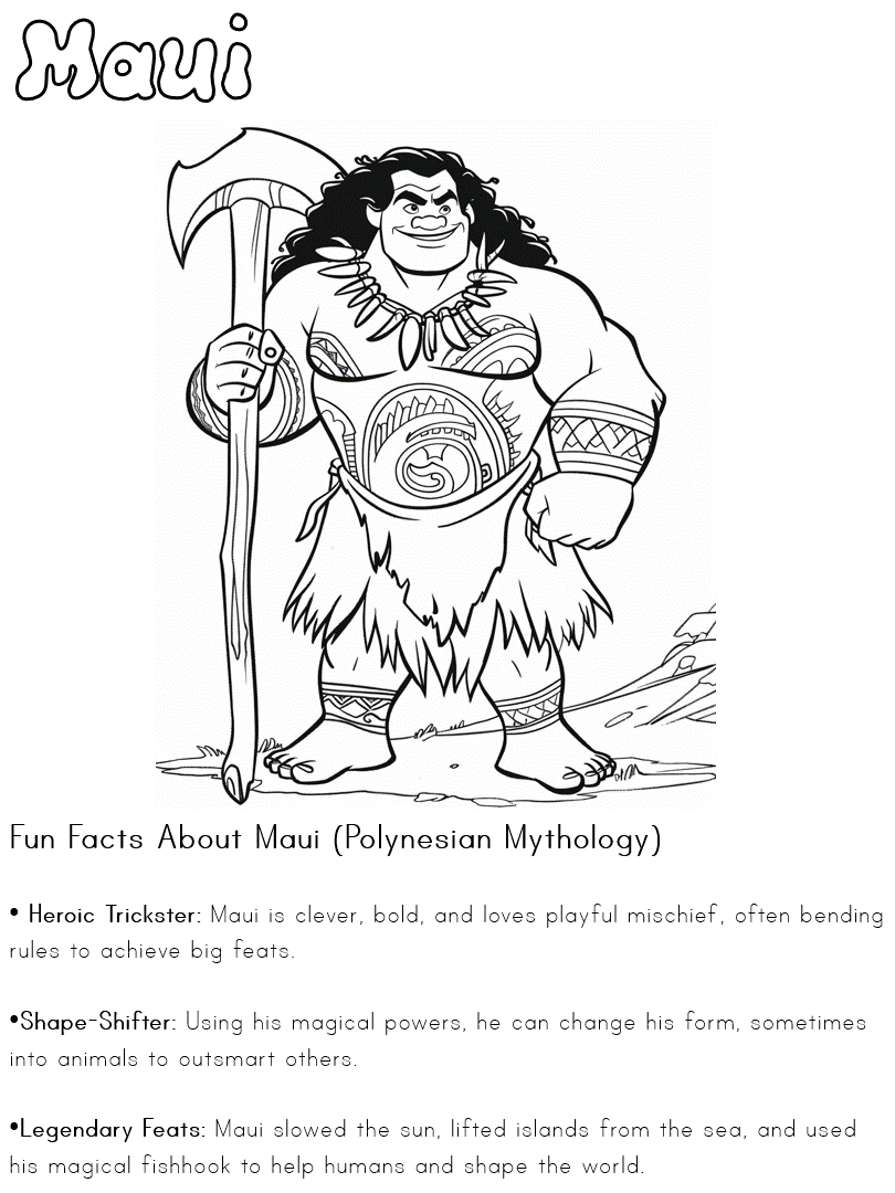 informational worksheet of Maui