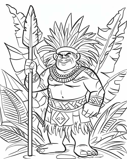 simple coloring page of Maui