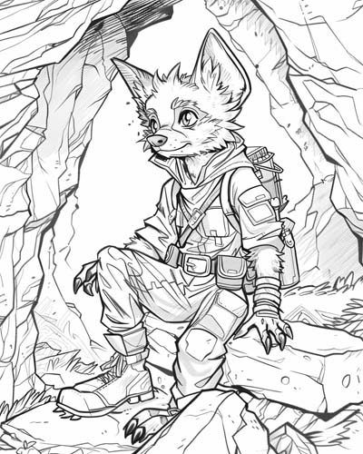 German kobold coloring page