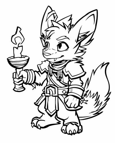 German kobold coloring page