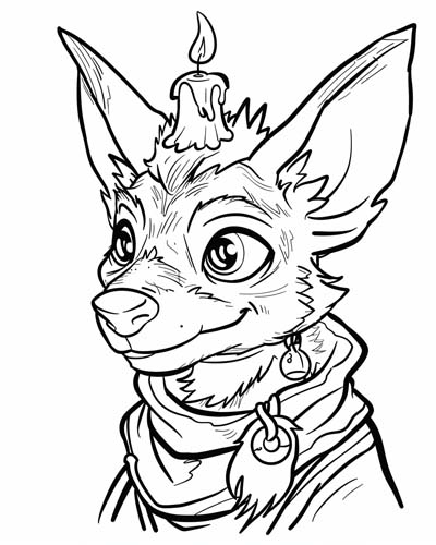 German kobold coloring page