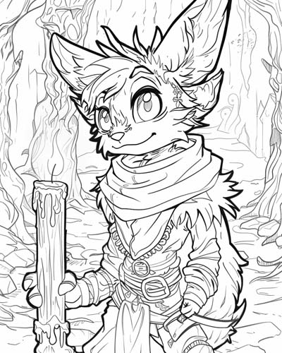 German kobold coloring page