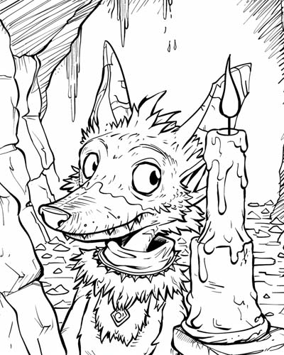 German kobold coloring page