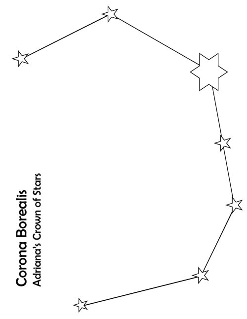 coloring page of the corona borealis