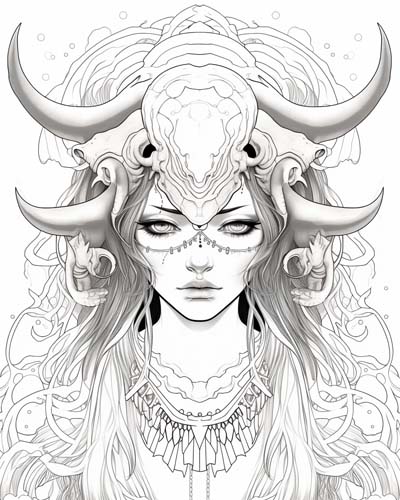 anime Hecate 
coloring page