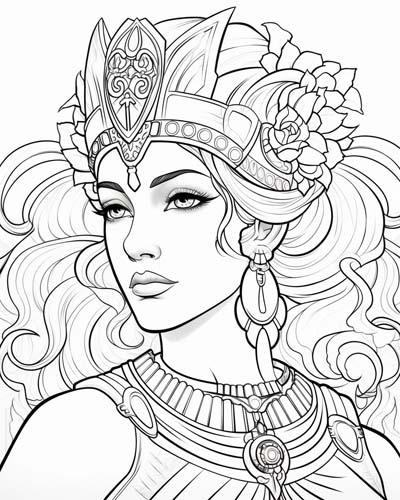 Hera coloring page