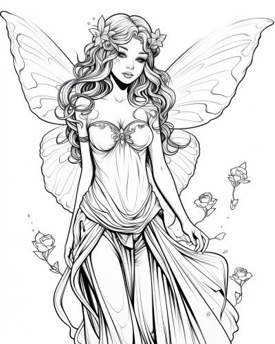 Psyche with butterfly wings, her goddess form