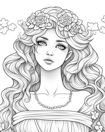 Psyche coloring page