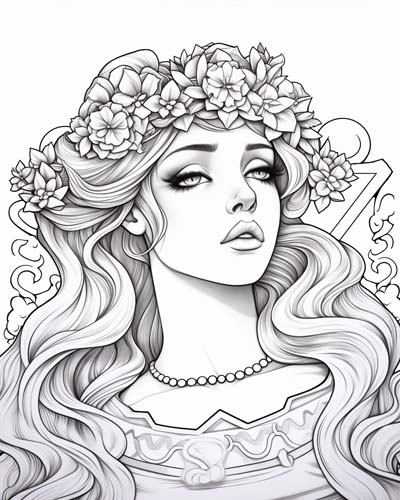 Psyche coloring page