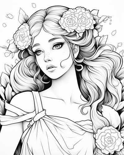 Psyche coloring page