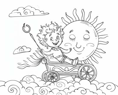 Helios coloring page