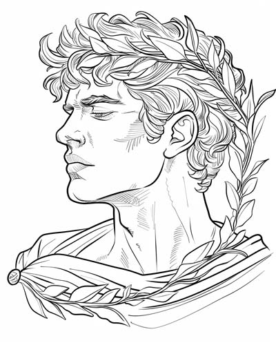 Apollo coloring page