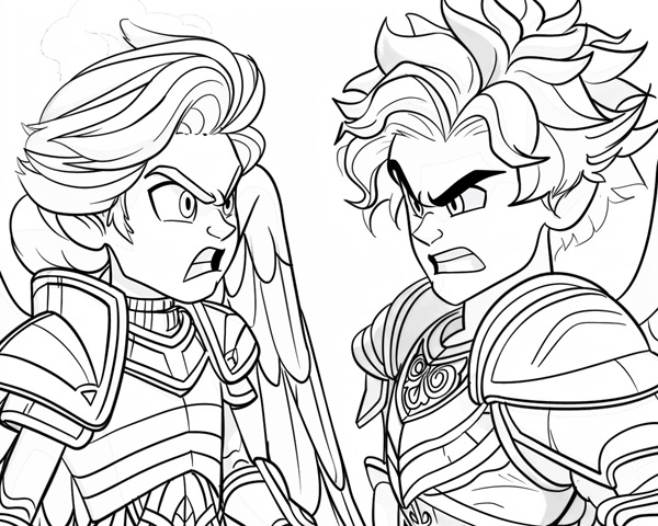 coloring page of Deimos and Phobos