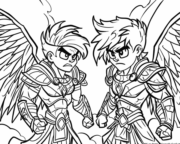 coloring page of Deimos and Phobos