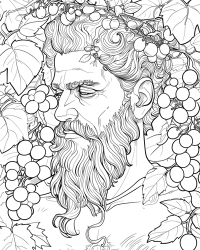 Dionysus coloring page