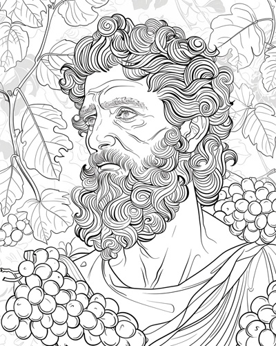 Dionysus coloring page