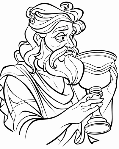 Dionysus coloring page