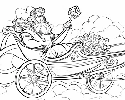Dionysus coloring page