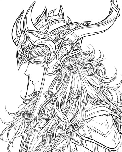 Hades' helm of invisibility coloring page