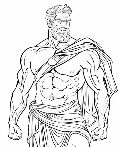 Greek god Hephaestus coloring page
