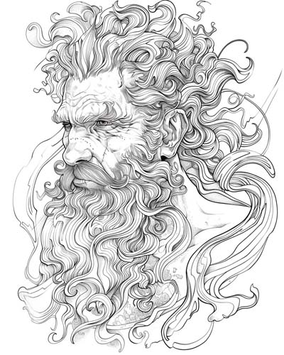 Zeus coloring page
