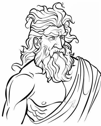 Zeus coloring page