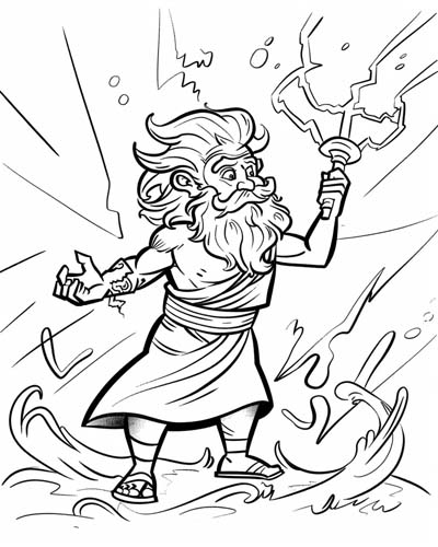 Zeus coloring page