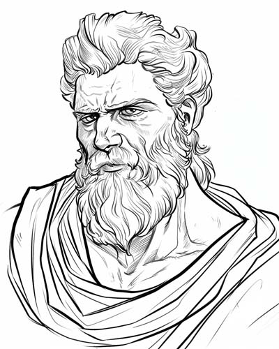 Zeus coloring page