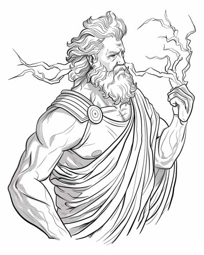Zeus coloring page