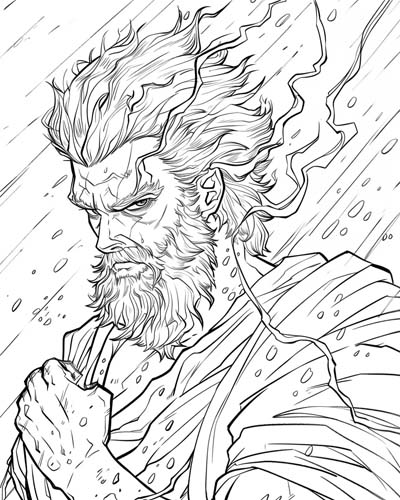 Zeus coloring page