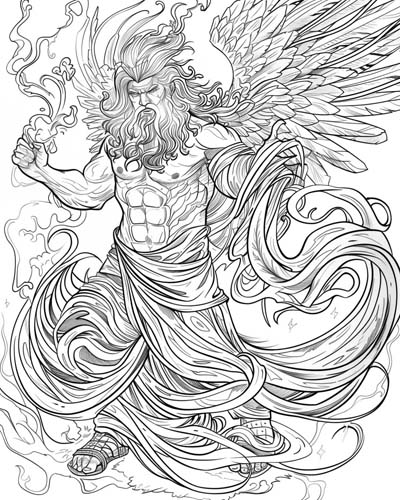 Zeus coloring page