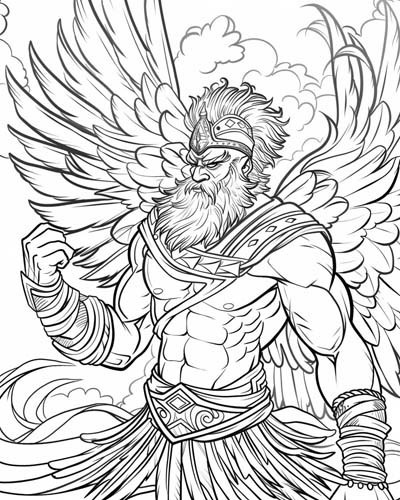 Zeus coloring page