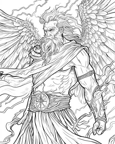 Zeus coloring page